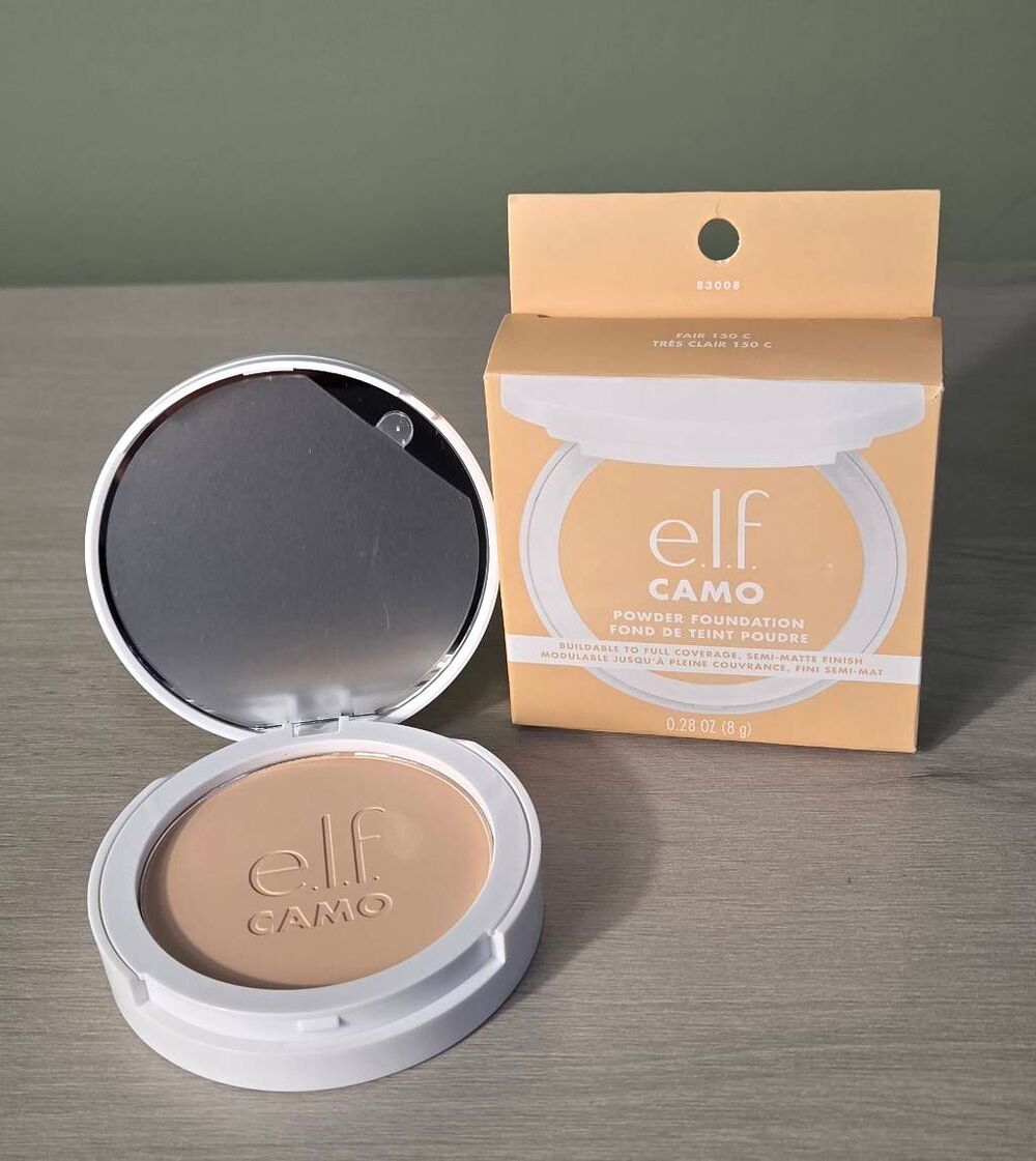 E.L.F. CAMO Powder Foundation Buildable Semi-Matte Finish Fair 150 C Discontinue